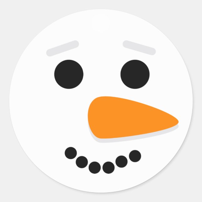 Süssen Frosty Snowman Frohe Weihnachtsaufkleber Runder Aufkleber (Vorderseite)