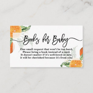 Süssen Orangen bringen eine Buchkarte mit Begleitkarte