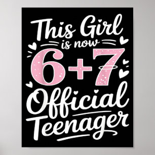Süßer 13. Geburtstag 13 Jahre alt 67 Geburtstag Lu Poster