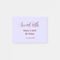 Süßer 16. Geburtstag lila pastell mauve retro Name