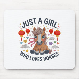 Süßer 2026 Pony Nur Mädchen das Pferde liebt Stern Mousepad