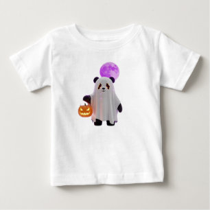 Süßer 3D-Geister-Panda mit Kürbis Baby T-shirt