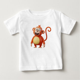 Süßer 3D-oranger Cartoon-Affe Baby T-shirt