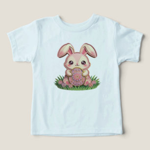 Süßer 3D-Papier-Schnitt rosa Osterhase mit Mandala