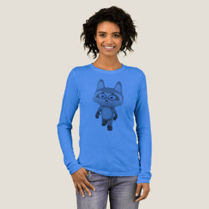 Süßer 3D-Waschbär-Cartoon-Charakter-Grafik Tri-Blend Shirt