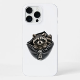 Süßer 3D-Waschbär im Taschenhandyhülle iPhone 16 Pro Max Hülle