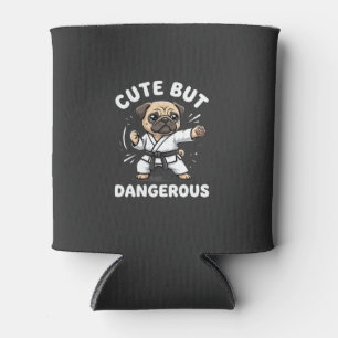 Süßer aber gefährlicher Pug-Hund Karate Dosenkühler