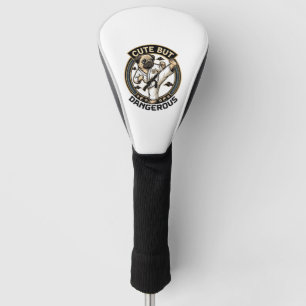 Süßer aber gefährlicher Pug-Hund Karate-Tritt_1 Golf Headcover