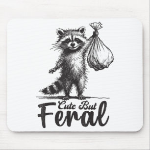 Süßer aber verwilderter Panda-Waschbär-Kostüm Lust Mousepad