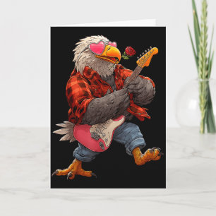 Süßer Adler spielt Gitarre Gitarrist Tier Valenti Karte