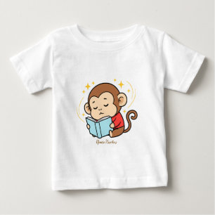 Süßer Affe liest Buch Baby T-shirt