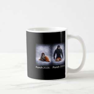 Süßer Affe Punch Meme lustiges Tierdesign Kaffeetasse