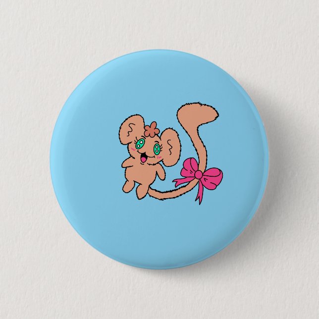 Süßer Affenknopf Button (Vorderseite)
