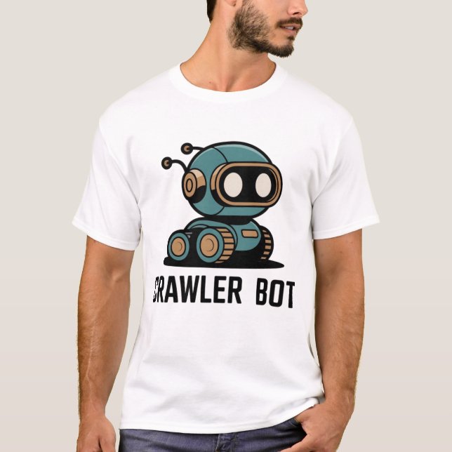 Süßer AI-Roboter & futuristisches Tech-Design T-Shirt (Vorderseite)