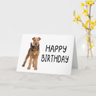 Süßer Airedale Terrier Welpe Hund Alles Gute zum G Karte