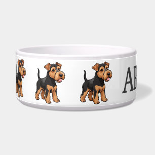 Süßer Airedale Terrier Welpe Personalisiere Napf