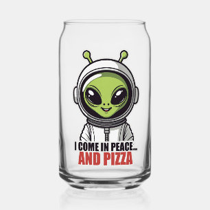Süßer Alien-Astronaut "Ich komme in Frieden und mi Dosenglas