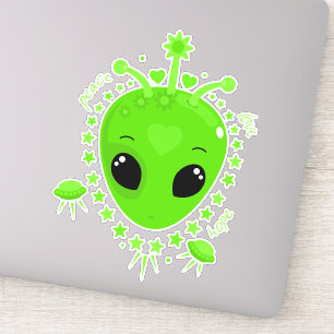 Süßer Alien Frieden Hoffnung Liebe Kawaii Aufkleber