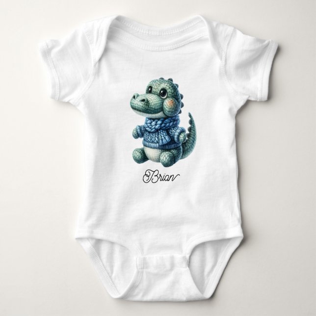 Süßer Alligator Baby Strampler (Vorderseite)