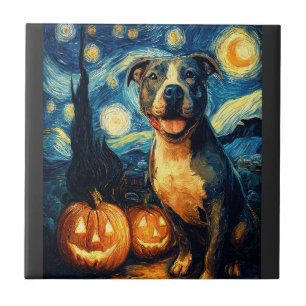 Süßer Amerikanischer Staffordshire Terrier Hund Ha Fliese