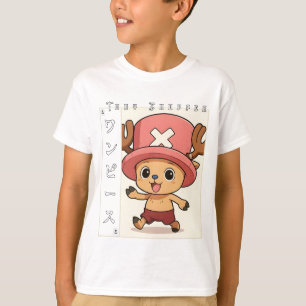 Süßer Anime-Rentier-Charakter mit roter Medizin zu T-Shirt