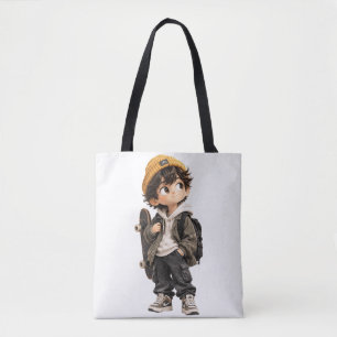 Süßer Anime-Skater-Junge Chibi-Tragetasche — Urban Tasche