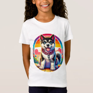 Süßer animierter Hund mit Halsband T-Shirt