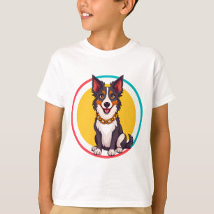 Süßer animierter Hund mit Halsband T-Shirt