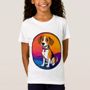 Süßer animierter Hund mit Halsband T-Shirt