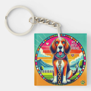 Süßer animierter Hund Schlüsselanhänger
