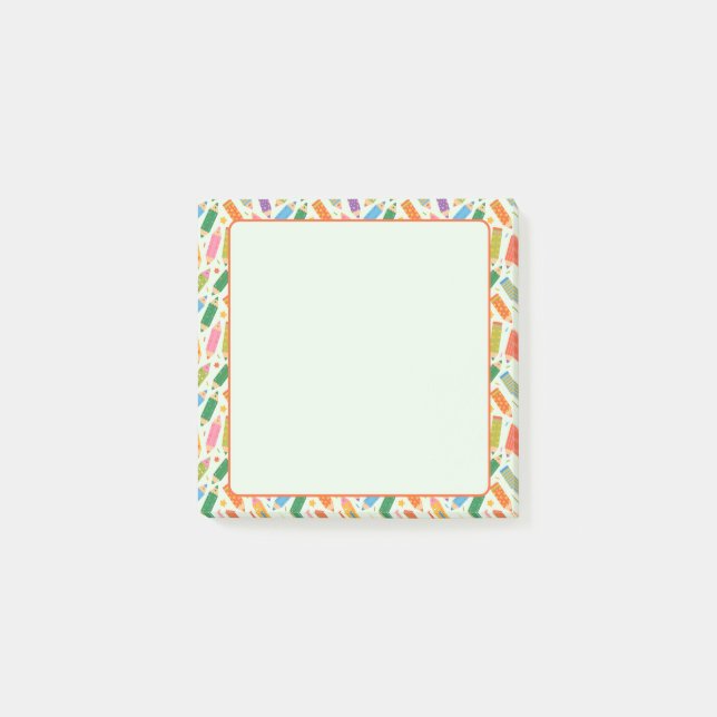 Süßer anpassbarer Bleistift Druck Post-it Klebezettel (Vorderseite)
