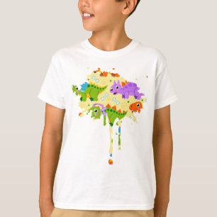 Süßer anpassbarer Dinosaurierdruck T-Shirt