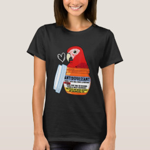 Süßer Antidepressivum-Papagei I Scharlachroter Ara T-Shirt