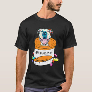 Süßer Antidepressivum-Pitbull-Hund T-Shirt