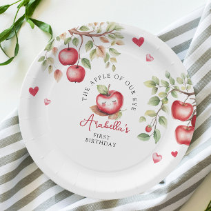 Süßer Apfel Unseres Auges Geburtstag Pappteller