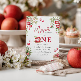 Süßer Apfel unseres Auges zum ersten Geburtstag Einladung