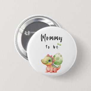 Süßer Aquarell-Baby-Dinosaurier Button für werdend