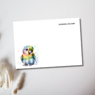 Süßer Aquarell-Papagei Moderne Personalisierte Post-it Klebezettel