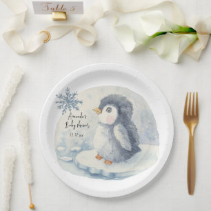 Süßer arktischer Pinguin Pappteller