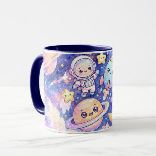 Süßer Astronaut und Planeten Weltraum-Tasse Tasse