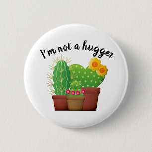 Süßer Ausdruck Kaktus / Sukkulenten Knopf Button