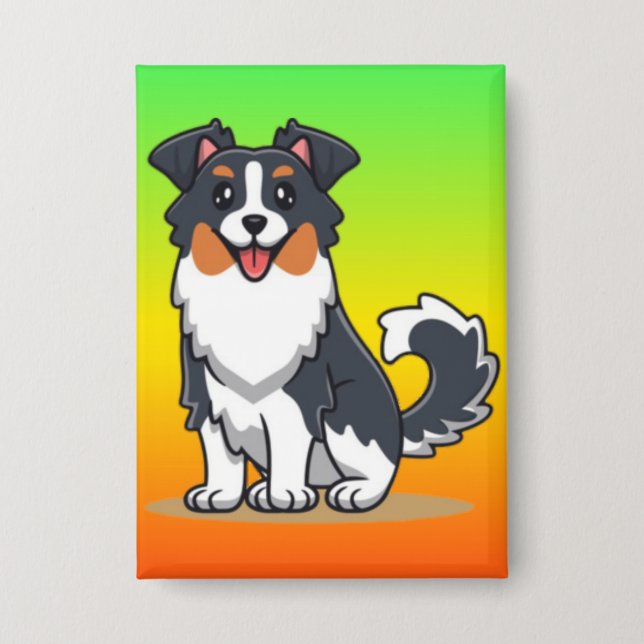Süßer Australischer Schäferhund-23144 Button (Vorderseite)