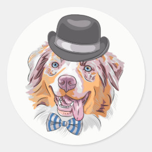 Süßer australischer Schäferhund-Liebhaber Runder Aufkleber