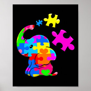 Süßer Autismus-Elefant Autismus-Bewusstsein Autist Poster