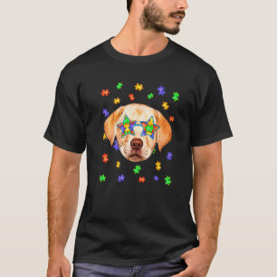 Süßer Autismus Labrador Hund Puzzle Sonnenbrille H T-Shirt