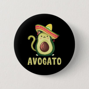 Süßer Avogato Lustiger Cinco De Mayo Katze Avocado Button