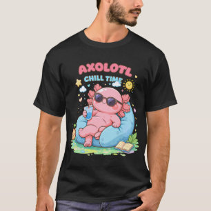 Süßer Axolotl entspannt im kawaii lustigen Stil T-Shirt