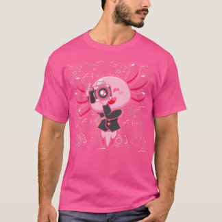 Süßer Axolotl-Kamera-Cute-Fotograf Fotografieren T-Shirt