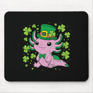 Süßer Axolotl Kawaii Leprechaun St Patricks Day Sa Mousepad