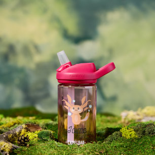 Süßer Axolotl Orange Unterwasser Kinder Name Trinkflasche